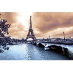 DIMEX ART Флизелинов фототапет айфеловата кула в дъжда 375 x 250 см