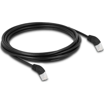 Delock Мрежов кабел RJ45 Cat. 6A S/FTP ъгъл нагоре/нагоре 45 градуса 5m Черен, Delock 80272 (80272)