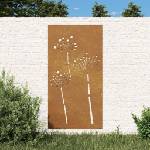vidaXL Градинска декорация 105x55 см кортенова стомана дизайн с цветя (824486)