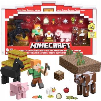 Minecraft Krava Mattel Minecraft farma zvířata kůň kráva Alex - Heureka.cz