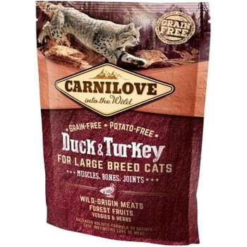 CARNILOVE Cat Duck & Turkey за големи породи 400 г