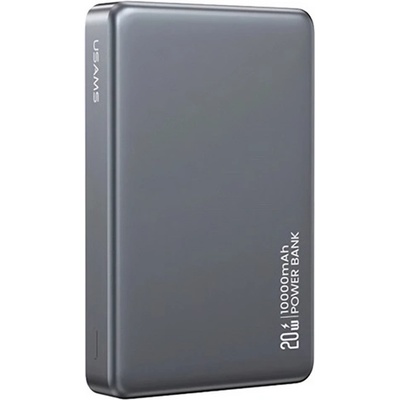USAMS CY SERIES аварийно зарядно устройство Type-C 10000mAh, PD бързо зарядно устройство, ИТАЛИАНСКО СИВО 10KCD24203 (10KCD24203)
