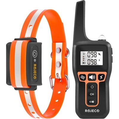 Rojeco Elektrický obojek proti štěkání 1000m PD529 oranžový