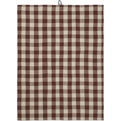 Ferm Living Малка кухненска кърпа Hale кариран кафяво-зелена (1104268643)