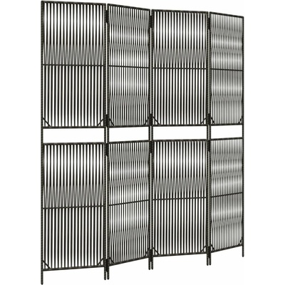 vidaXL Dělicí stěna 196 × 200 cm polyratan šedá 4 panely 365394