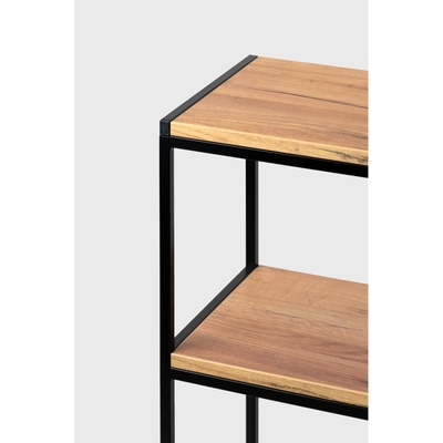 YLD Policový regál 4místný CINDRE 33 x 30 x 95 cm, kov + dřevo