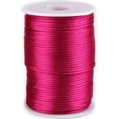 Stoklasa Saténová šňůra Ø2 mm Balení: 95 m, Varianta: 27 pink tmavá 27 pink tmavá