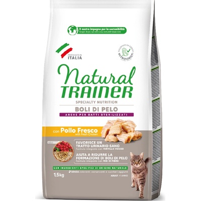 Natural Trainer Trainer Cat Hairball s kuracím 2 x 1,5 kg