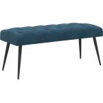 vidaXL Пейка с копчета Синьо 110 x 40 x 46 cm Кадифе (42038580)