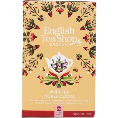 English Tea Shop Bílý čaj liči a kakao mandala bio 20 ks 40 g