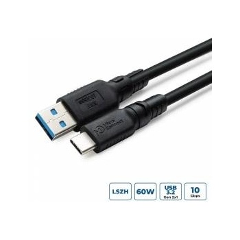 MicroConnect ColorFlex USB-C to USB-A cable 60W 10Gbps Halogenfree (LSZH), USB 3.2 Gen 2, 3m