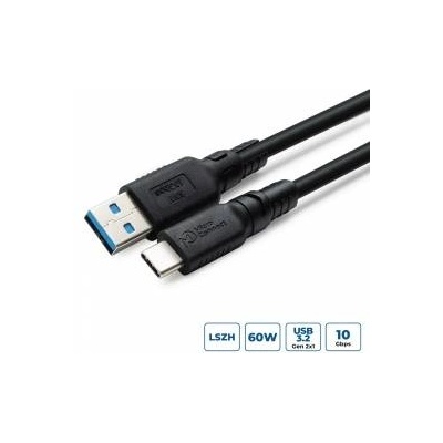 MicroConnect ColorFlex USB-C to USB-A cable 60W 10Gbps Halogenfree (LSZH), USB 3.2 Gen 2, 3m