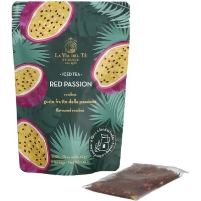 La Via del Té Red Passion rooibos ľadový čaj 6 x 42 g