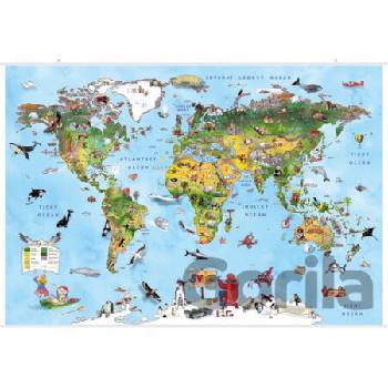 Ilustrovaná mapa světa pro malé cestovatele