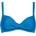 Lidea Дамско бикини горнище Lidea Women's Linear Code Cross-Over Bikini Top - Wave Blue - размер 38 (150-6301-0112)