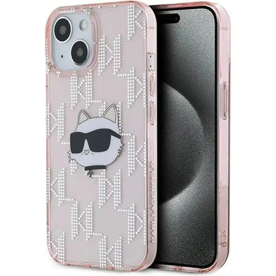 KARL LAGERFELD Кейс Karl Lagerfeld IML Choupette Head & Monogram за iPhone 14 / 15 / 13, розов (3666339286101)