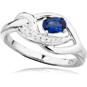 Moiss Luxusný strieborný prsteň s tanzanit a zirkónmi RG0000