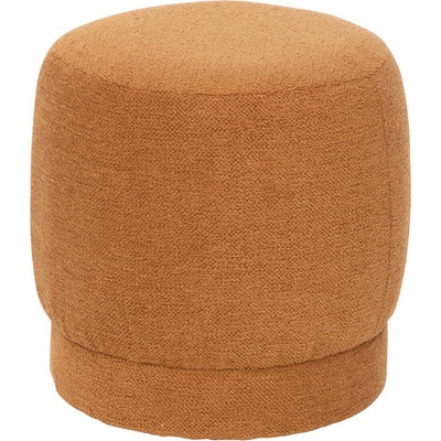 Atmosphera Čalouněný kulatý puf AMEA bouclé, průměr 39 cm, oranžový