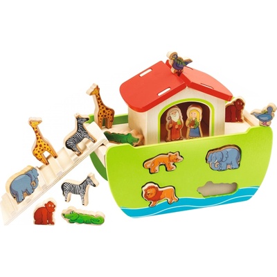 Eichhorn Дървена играчка Eichhorn - Ноевия ковчег, 21 части (100002084)
