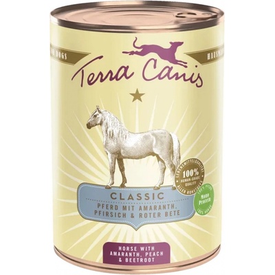 Terra Canis Classic koňské s amarantem broskví a červenou řepou 12 x 400 g