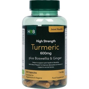 Holland & Barrett High Strength Turmeric | Plus Boswellia & Ginger [90 капсули]