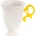 Seletti Чаша за чай I-WARES 11, 5 cм, жълта, Seletti (SLT09855GIA)