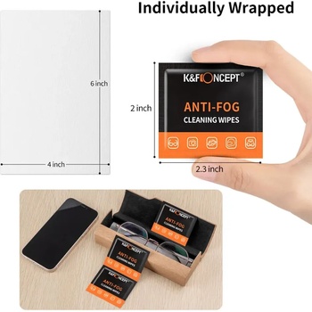 K&F Concept Кърпички за почистване на обектив Anti-fog (5500022 -120E)