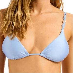 Seafolly Дамско бикини горнище Seafolly Palermo Slide Tri Bikini top - Powder Blue - размер 40 (EU) (150-6654-0115)