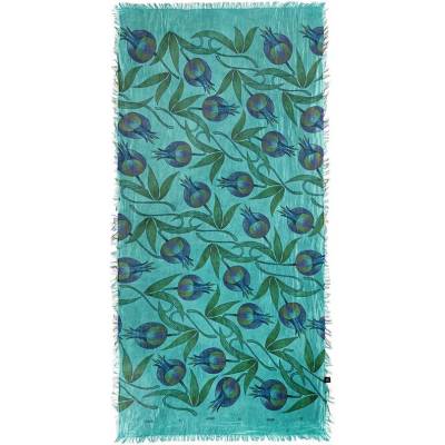 Innbamboo bambusový šátek ART MUCHA Peacock Green