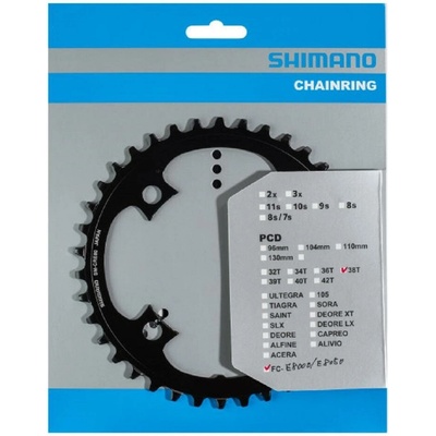 SHIMANO Převodník 38z. 10/11-kolo bez 4-ramen. bez adaptéru pro STEPS E8000