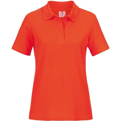 Stedman Polokošile Polo Women krátký rukáv dámské COT-053100t1401 Oranžová brilliant
