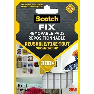 3M Scotch Fix Snímatelné polštářky lepící plastelína ve čtverečcích 6 cm x 9 cm