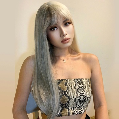 Double blond parochňa Victoria s ofinou