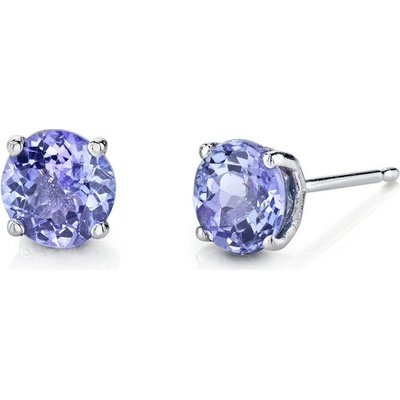 Eppi Zlaté náušnice s okrúhlymi tanzanitmi Frey E33543