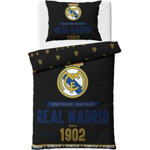 Carbotex bavlna obliečky FC Real Madrid motív Royal Black 100% bavlna Renforcé 70x90 140x200