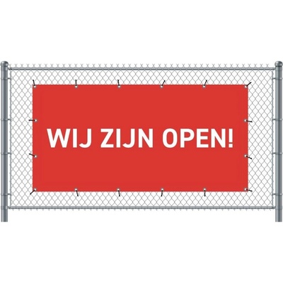 Jansen Display Standardní banner na plototevřeno holandský Červené, 2000 x 1000 mm