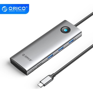 ORICO докинг станция Docking Station Type-C - PW11-9P-GY-EP - HDMI x 1, VGA x 1, USB3.0 x 3, USB-C PD100W x 1, LAN x 1 (1Gbps), (PW11-9P-GY-EP)