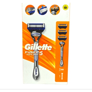 Gillette самобръсначка, Fusion 5, Sport, Дръжка 1 брой, Ножче 3 броя