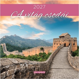 Lizzycalendar Стенен календар LIZZYCALENDAR 300x600 мм, вертикален, „Чудесата на света 2027 (7540227010)