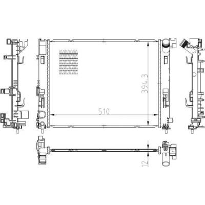 NRF 550038 Chladič, chlazení motoru (550038)