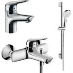 Hansgrohe Комплект смесител за мивка Hansgrohe Novus 70 с душ комплект Crometta, хром (71020000+71040000+2653240)