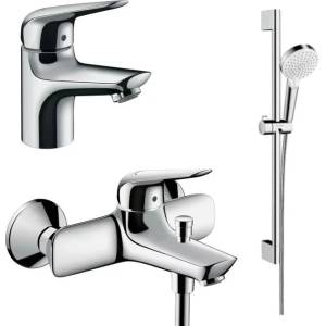 Hansgrohe Комплект смесител за мивка Hansgrohe Novus 70 с душ комплект Crometta, хром (71020000+71040000+2653240)