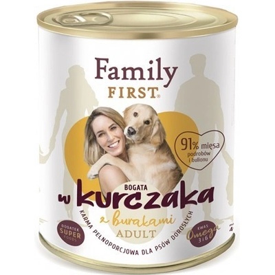 Family First Adult Chicken with beets 800 g