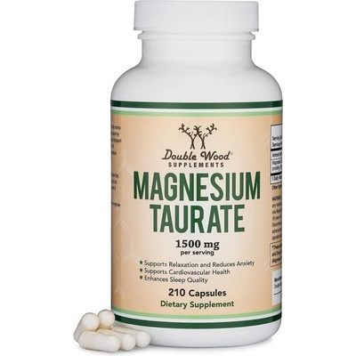 Double Wood Supplements Magnesium taurate/ Магнезий таурат, 210 капсули Double Wood (N121V DW)