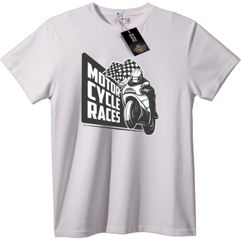 NOONEBRAND Тениска Мото Състезания - XL, White