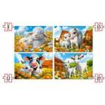 Castorland Loving Animals 4in1 puzzle B-041060
