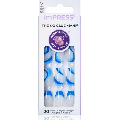KISS imPRESS The No Glue Mani Medium umělé nehty Mesmerize 30 ks