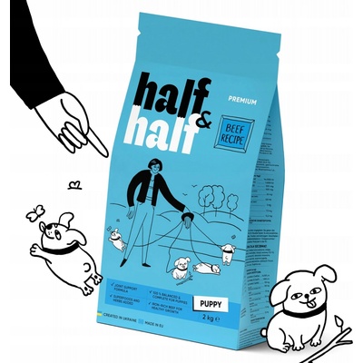 Half&Half Puppy All Breed S Hovězím 2 kg