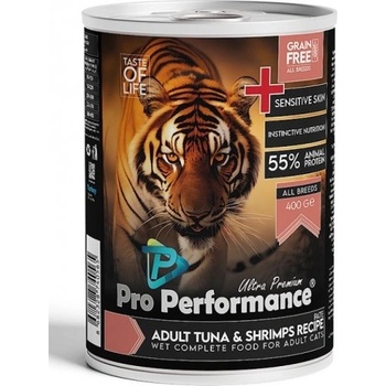 Pro Performance Adult Tuna & Shrims can - консерва за пораснали котки с риба тон и скариди, 400 гр, Турция - 125051