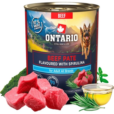 Ontario Adult hovädzie pate s príchuťou spiruliny 800 g